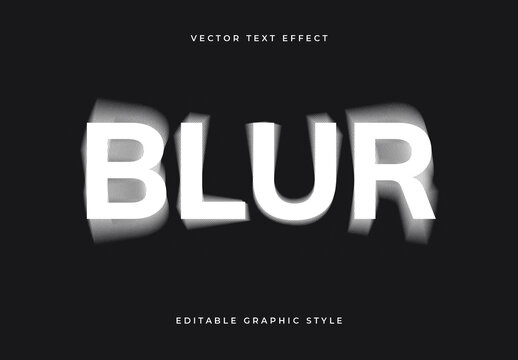 White Blur Font Motion Text Effect