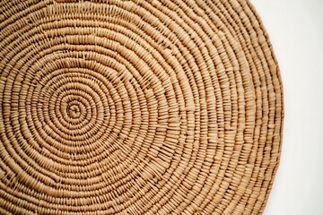 Fototapeta premium Round Woven Basket Wall Decor - Natural Beauty