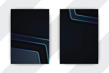 Dark blue abstract design, layers, white background, website template