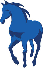 Obraz premium horse logo silhouette, race symbol illustration design