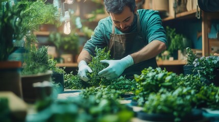 Green entrepreneurs creating ecofriendly products for conscious consumers, Green Business Development, Innovative and sustainable