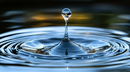 Water Drop Impact Ripples and Reflections