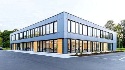 Modern Office Building Exterior Contemporary Architecture Glass Facade Corporate Real Estate