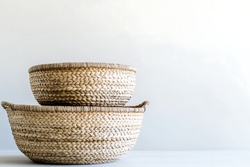 Fototapeta premium Two Woven Baskets - Stylish Home Decor