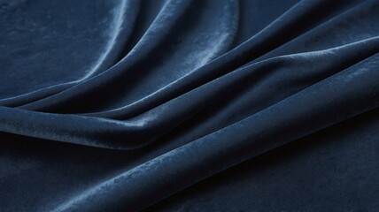 A royal Sapphire Blue Velvet Fabric Background. Beautiful deep blue velour fabric with folds creating a luxurious texture.