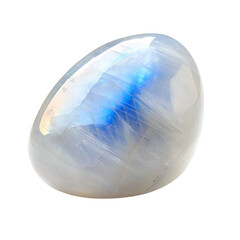Polished Moonstone with Milky Sheen Isolated on Transparent Background