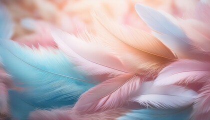 Pastel soft feather background