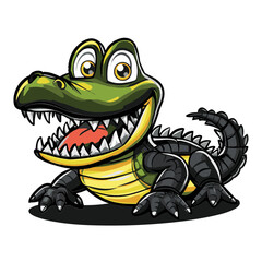 Obraz premium Crocodile Simple Vector Logo