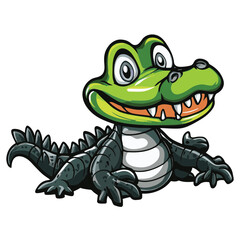 Obraz premium Crocodile Simple Vector Logo