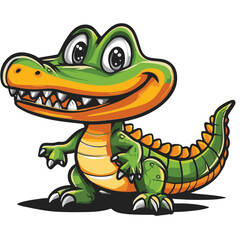 Fototapeta premium Crocodile Simple Vector Logo