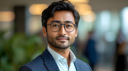 Fototapeta premium Senior Businessman in Modern Suit and Glasses