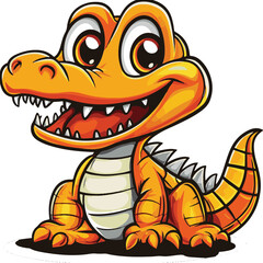 Fototapeta premium Crocodile Simple Vector Logo