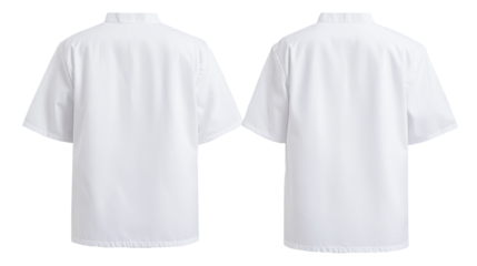 White chef jackets, back view, kitchen, restaurant