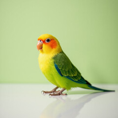 Naklejka premium yellow and green parrot