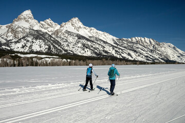 Cross country skiing; Grand Teton NP; Wyoming