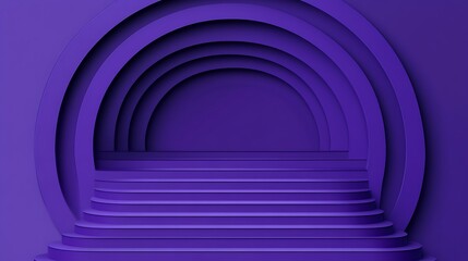 Fototapeta premium Purple archway steps, abstract background