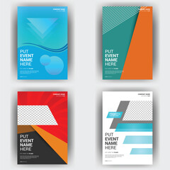 Four abstract event poster templates (2)