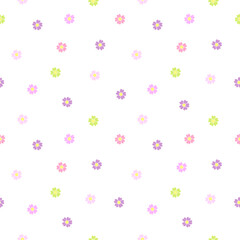 Primula. Colorful Primroses. Primula vulgaris. Seamless pattern.