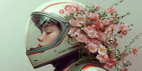 Unique portrait art combining the themes of protection and nature.