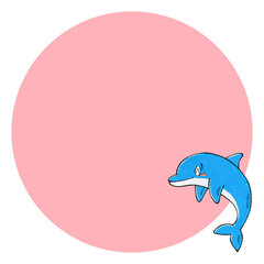 イルカ コピースペース(ピンク)