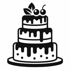 chocolate cake with cherry