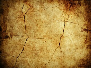 Fototapeta premium Aged and weathered stucco surface with cracks, textured backdrop