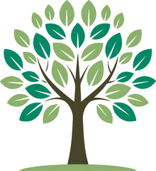 Tree Logo Icon | Flat Vector Illustration | Design Symbol
