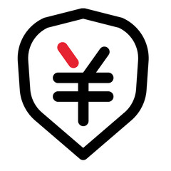 Secure Financial Future, Protected Investments, A Symbol Of Strong And Reliable Wealth Management, Bold Black And Red Logo Design