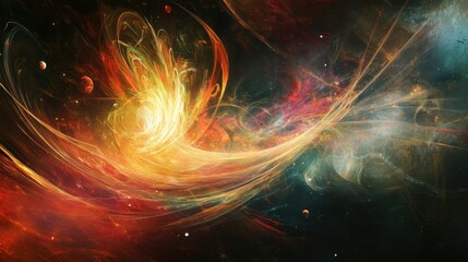 Fototapeta premium An abstract representation of light streaks, conveying motion and energy.