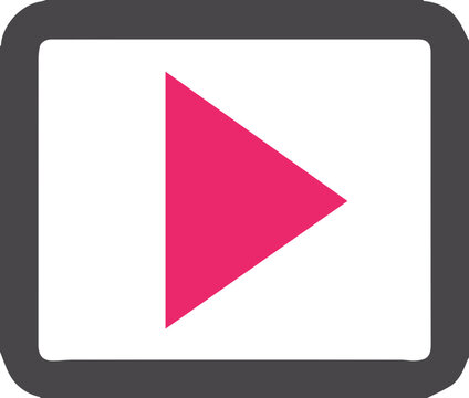 Media streaming concept with play button icon