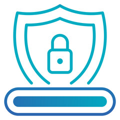 Obraz premium Security System Gradient Icon