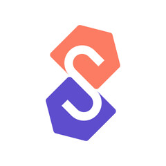 Letter S house creative negative space colorful logo