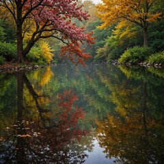 Obraz premium Seasons of the Heart – Compare the four seasons to different phases of life. Spring represents new beginnings, summer is the peak of energy, autumn is change and reflection, and winter is stillness. W