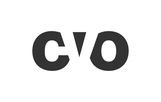 CVO logo design. Initial letter C V O bold font style for tech startups, consulting, corporate branding. Creative company name, headlines typography identity, trendy logotype.