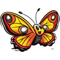 Obraz premium Butterfly Simple Vector Logo