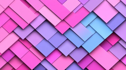 Obraz premium Colorful geometric tile pattern background, overlapping squares for abstract wallpaper design