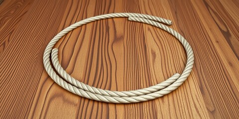 Obraz premium Circular Rope Arrangement, Chocolate & Caramel, Poplar Plank