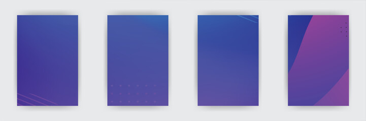 Purple gradient phone templates, minimal design, white background, social media post