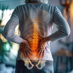 Back pain: spinal discomfort, posture strain, nerve pressure, muscular tension, vertebrae stress, skeletal misalignment, chronic stiffness, lumbar soreness, movement restriction, physical discomfort,,