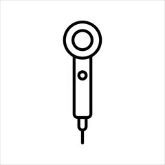 hairdryer Icon Symbol isolated white background. vector illustration. color editable.