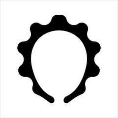 headband Icon Symbol isolated white background. vector illustration. color editable.