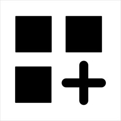 Fototapeta premium layout grid add Icon Symbol isolated white background. vector illustration. color editable.