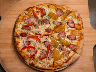 pizza with salami