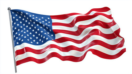 Fototapeta premium American flag waving with realistic texture