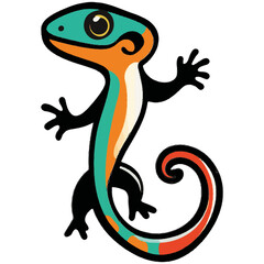 Obraz premium Gecko Simple Vector Logo