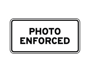 Traffic Laws Enforced by Camera US Road Sign High Quality Stock Vectorial Image