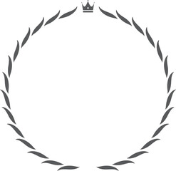 나뭇잎 둥근 테두리