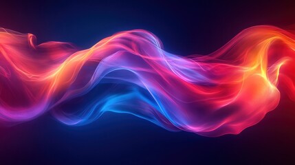 Fototapeta premium Abstract vibrant glowing wave patterns