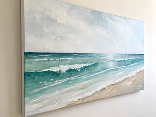 Soft Hues Waterway: Framed Painting Display