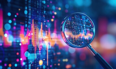 Analyzing Market Trends with Magnifying Glass